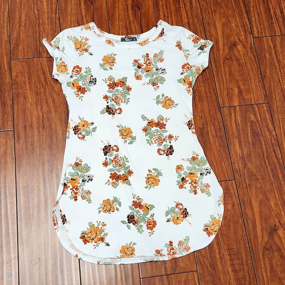 Pinc Fall Floral Top Size Large